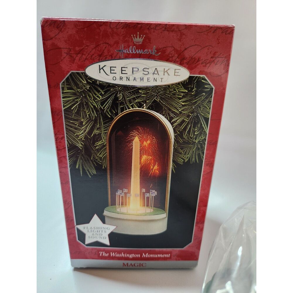 Hallmark Keepsake “The Washington Monument” Light & Sound Ornament w/ Box